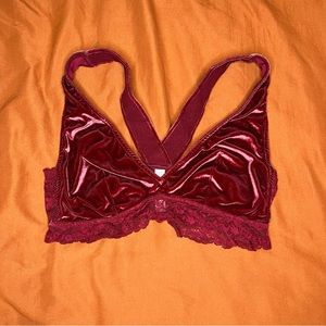velvet lace bralette